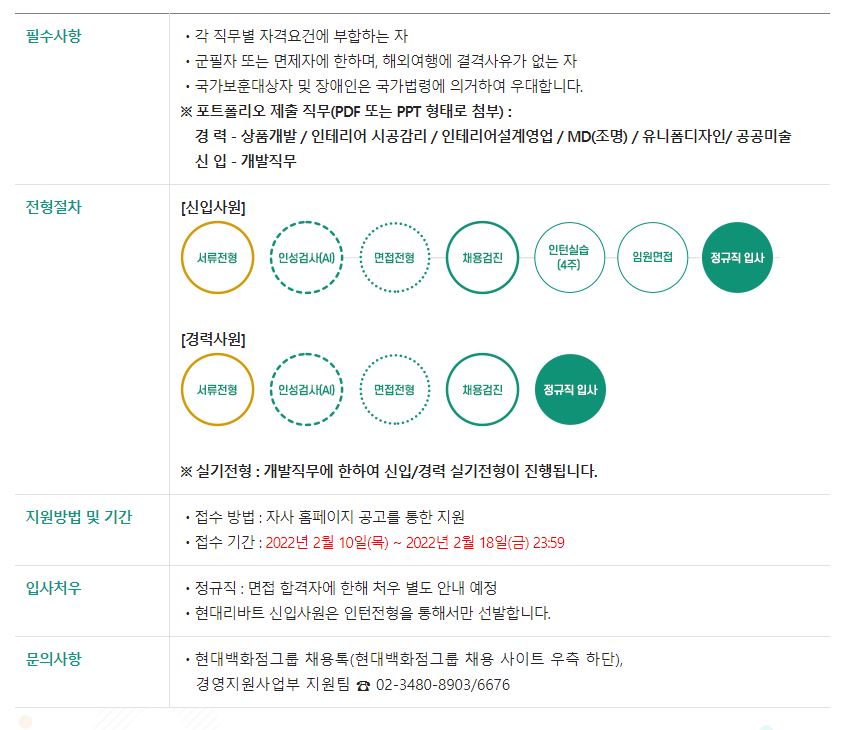 현대리바트 채용 2022년 상반기 현대리바트 신입인턴사원 공개채용 슈퍼루키