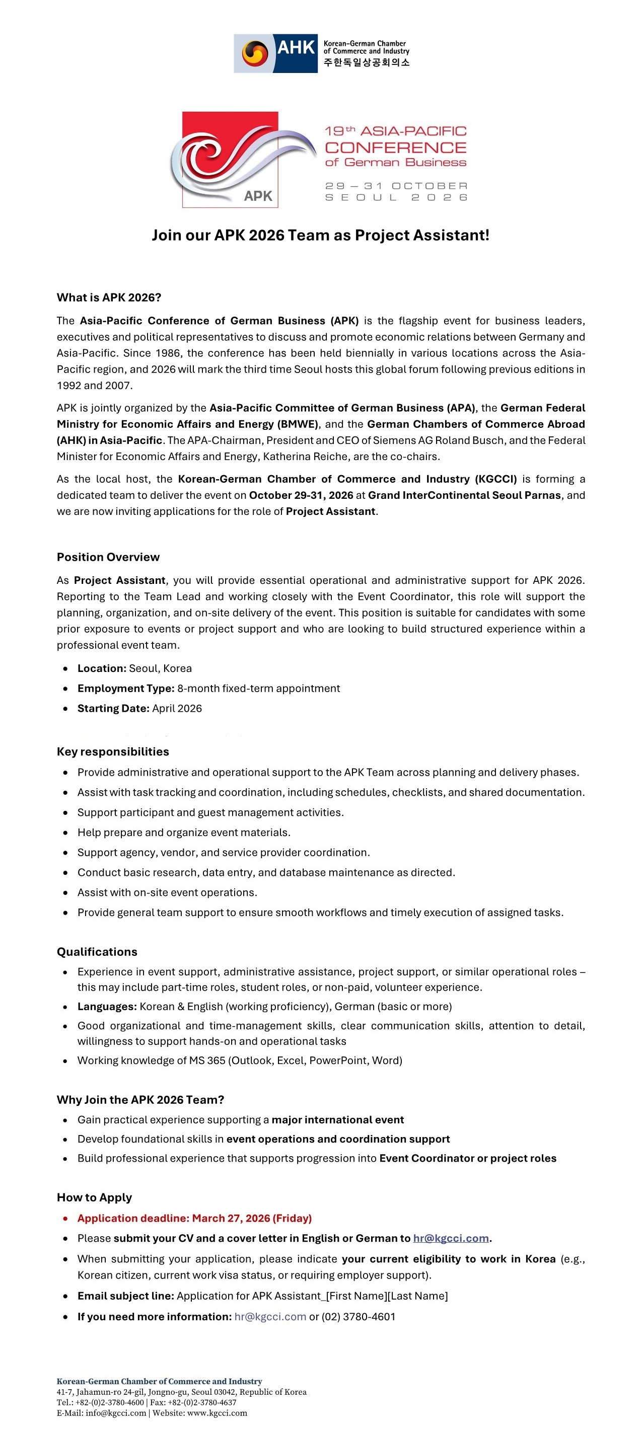 APK 2026 Project Assistant