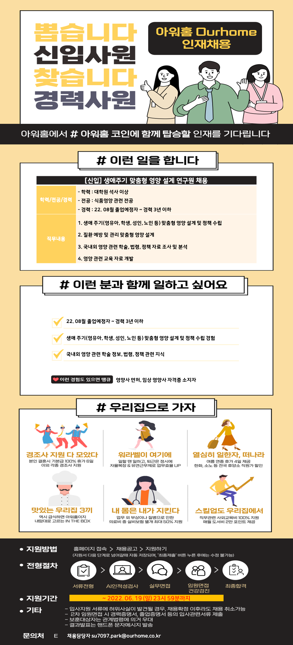 아워홈 채용 | [R&D] 생애주기 영양설계 연구원 채용 - 슈퍼루키 아워홈