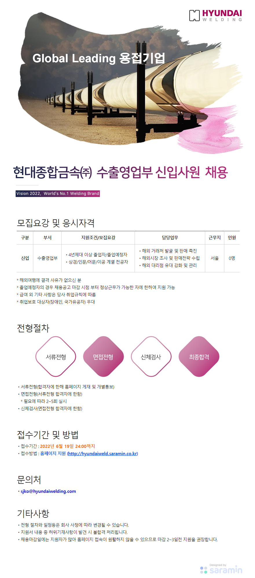 현대종합금속 채용 | 수출영업부 신입사원 채용 - 슈퍼루키 현대종합금속