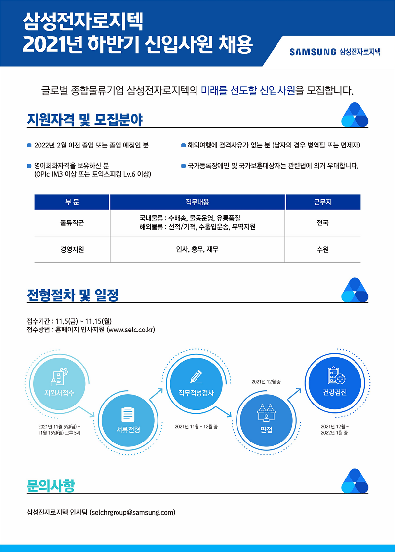 삼성전자로지텍 채용 | 2021년 하반기 신입사원 채용 - 슈퍼루키 삼성전자로지텍